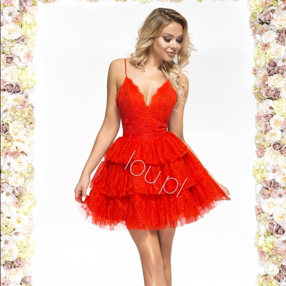 Mini red dress
